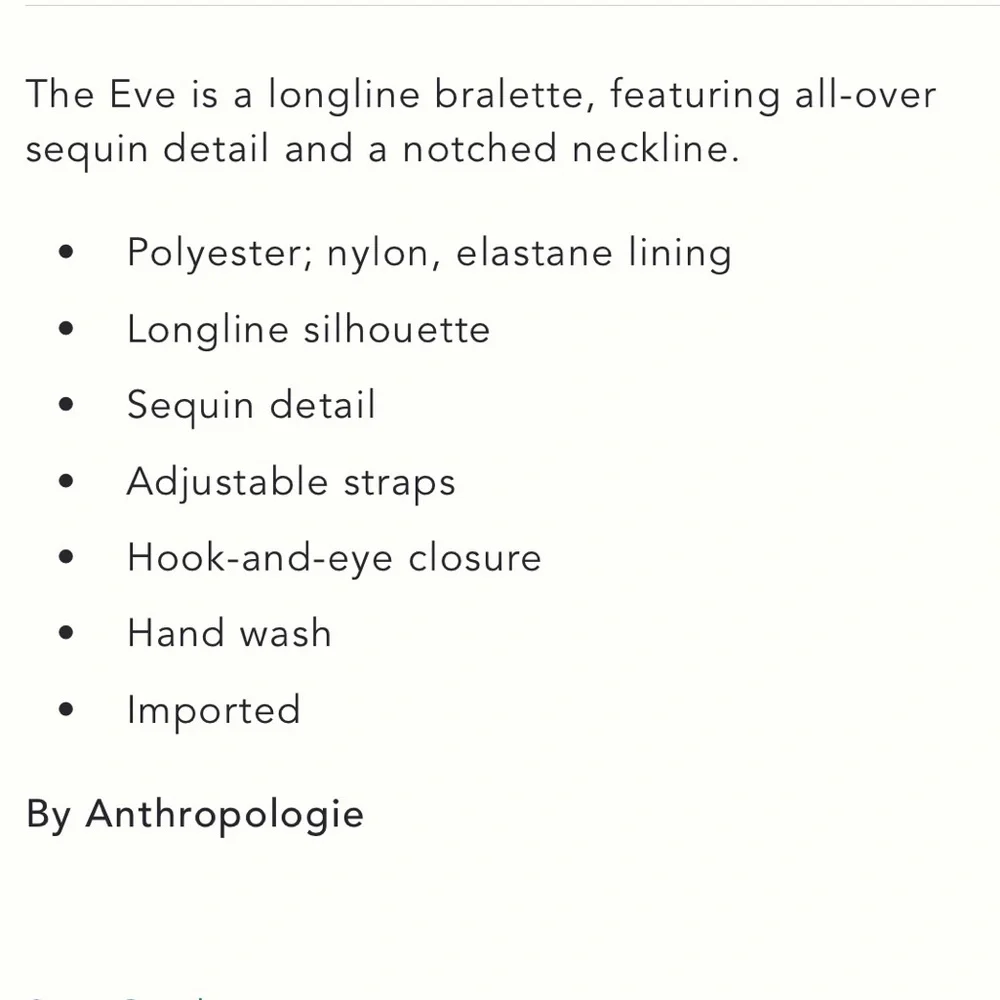 NWT Anthropologie The Eve Sequin Bralette, L - Picture 11 of 12